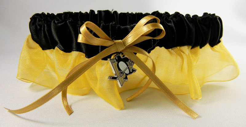 Pittsburgh Penguins Inspired Garter with Licensed Charm